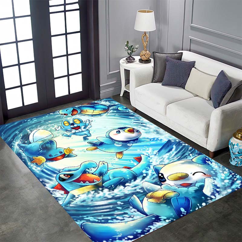 New Squirtle-Themed Gaming Room Floor Mat — Non-Slip, Washable, Large-Area Rug — Customizable for Bedroom & Indoor Decor 60x90cm