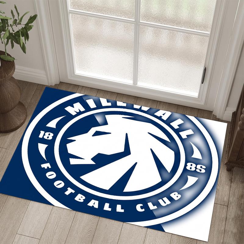 Millwall Football Design Crystal Velvet Carpet Cozy Non?Slip Printed Rug For Bedroom Living Room Entrance