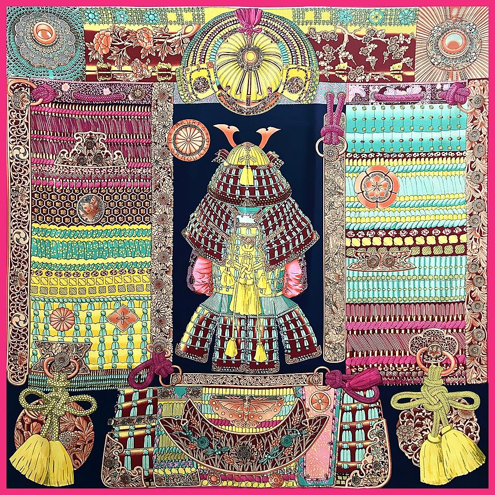 New Design Court Armor Scarf For Ladies Luxury Brand Scarf Big Square Silk Scarf Women Neckerchief Twill Sunscreen Shawl