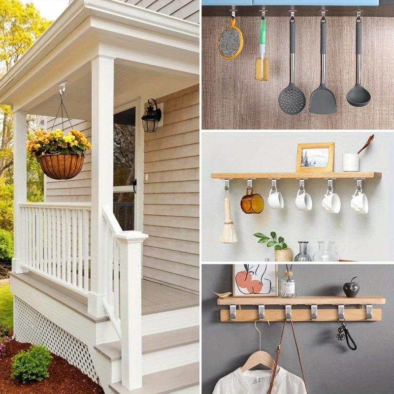 5PCS Stainless Steel Long Lasting Ceiling Hooks For Hanging Ornament Hooks Top Hangers Cloth Easy Home Hardware