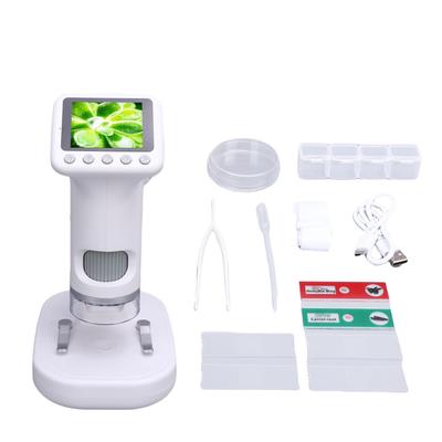 Kids Microscope 1600X Pocket Portable Mini Handheld Digital 1080P HD 2in Screen Rechargeable Student Edu Science Toy
