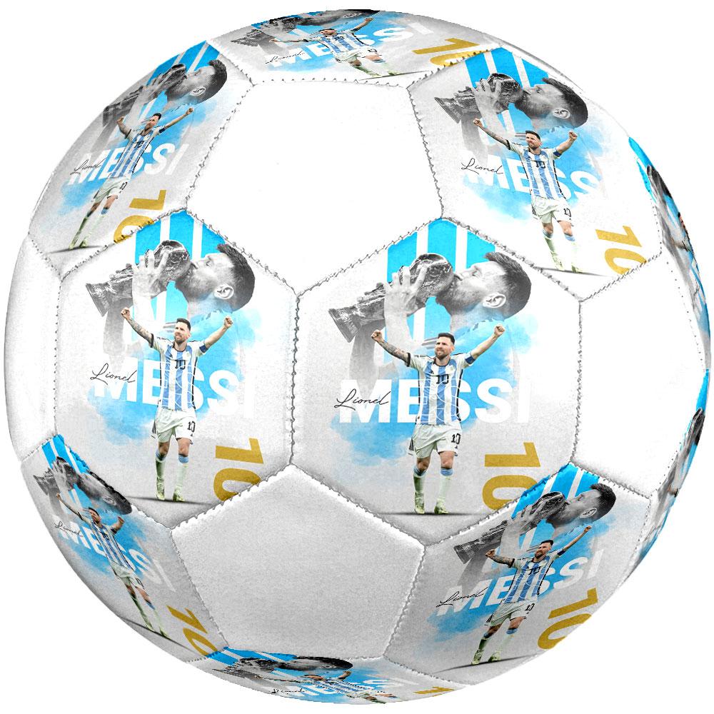 Lionel Messi Fußball Größe 5, Maschinengenähtes PVC, Langlebig & Hoher Rückprall, Für Alle Altersgruppen, Fanartikel, für Spiele & den Außenbereich.