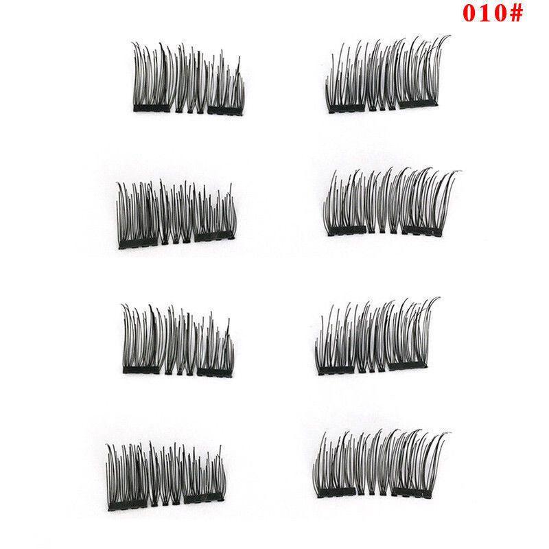 Hand Woven Synthetic Fiber Magnetic Eyelashes Soft Magnet Technology For A Natural Look In Black