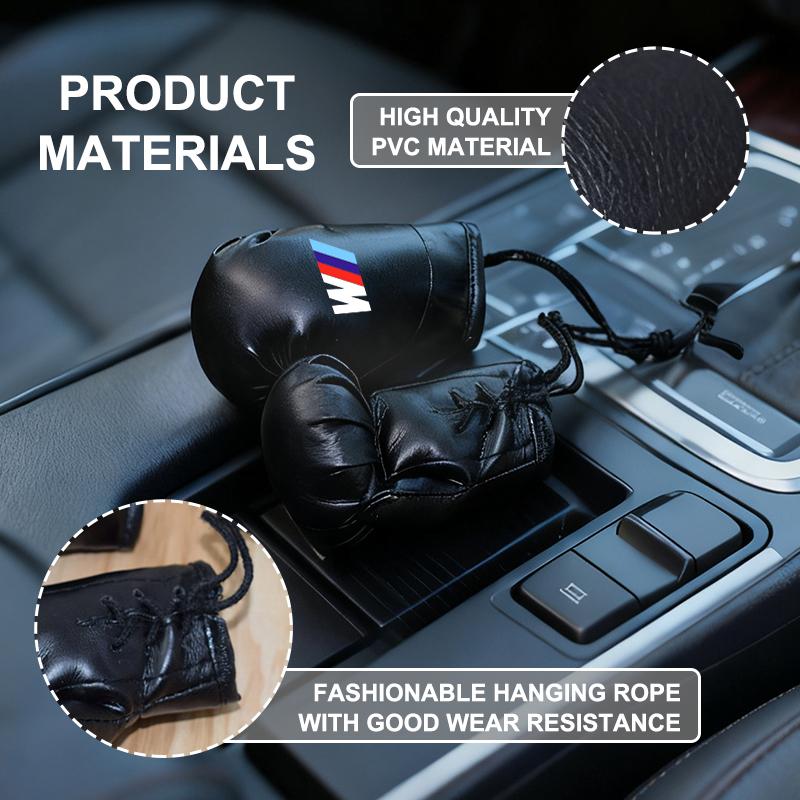 BBKK9 2pcs Car Boxing Gloves Hanging Ornament Rearview Mirror Pendant For BMW Performance M E87 E30 E46 E28 F35 G20 E93 F20 X3 X