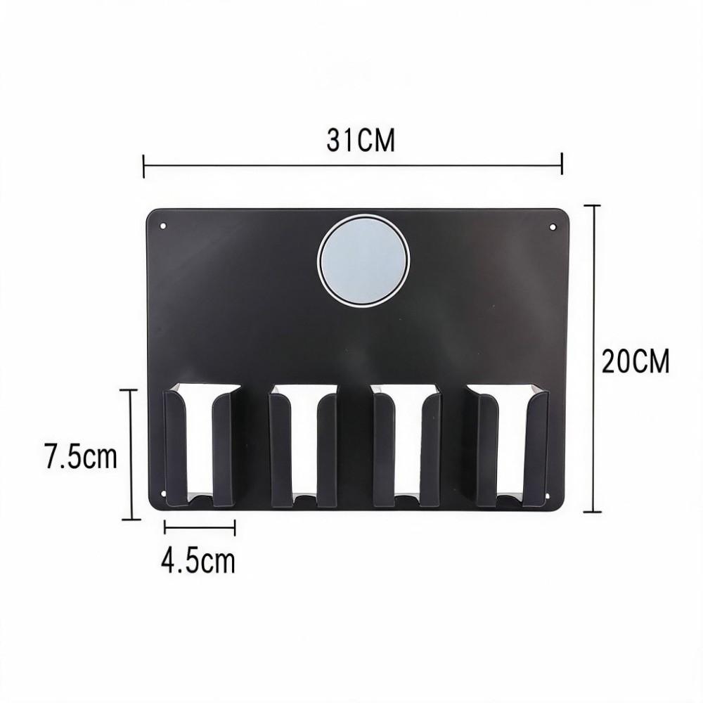Space-Saving Wall Mounted Hair Cutter Holder Multi Functional Storage Rack  Home Use