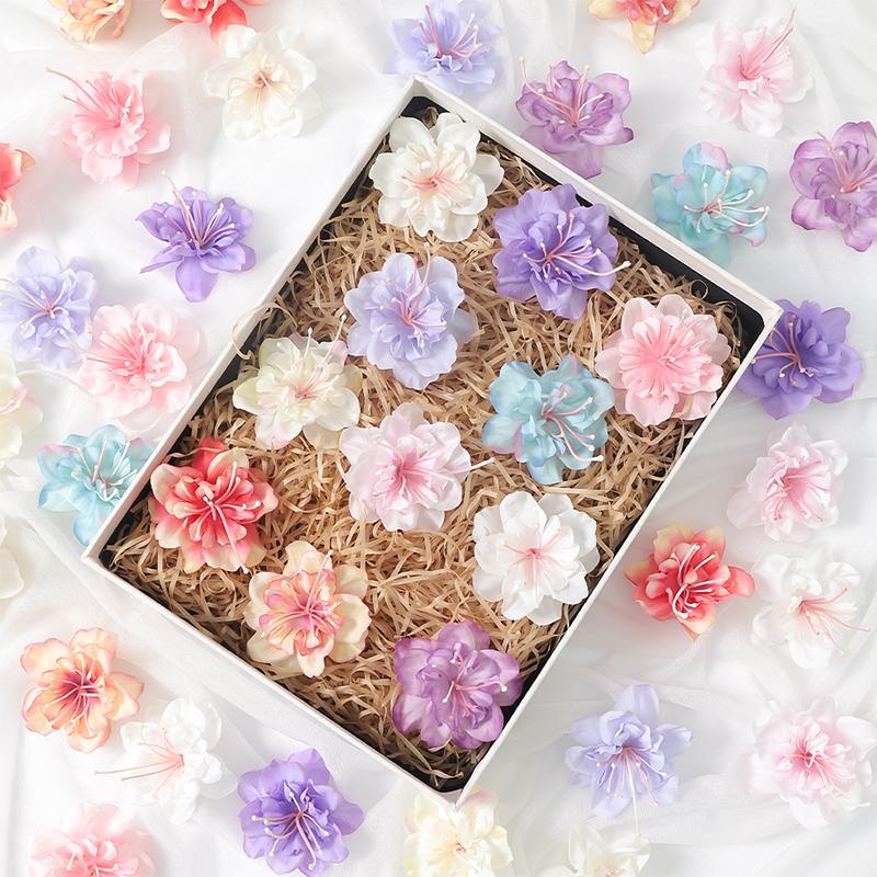 10/20Pcs 6cm Silk Artificial Cherry Blossom Head for Home Room Dceoration Bridal Wedding Decoration DIY Wreath Accessories