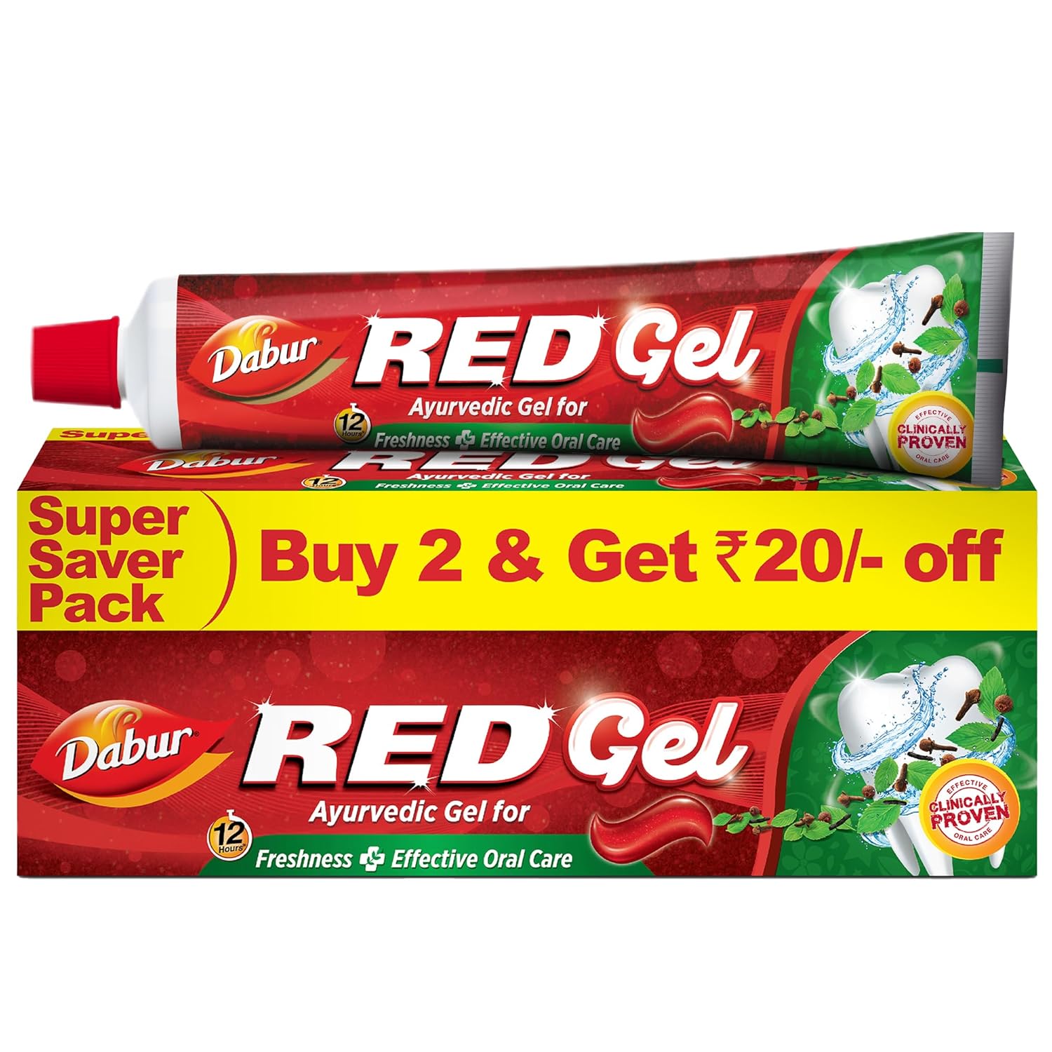 

Dabur Red Gel Ayurvedic Toothpaste - 300g (150g x 2)