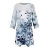 Women's Fashion Casual Print Round Neck Three-quarter Sleeve Short Dress