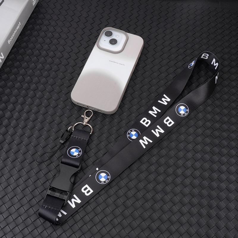 BMW Logo Lanyard Nylon Printing Emblem Style Black White Red Blue Keychain for M Performance E90 E60 E46 Car Accessories Gift Hkvr74