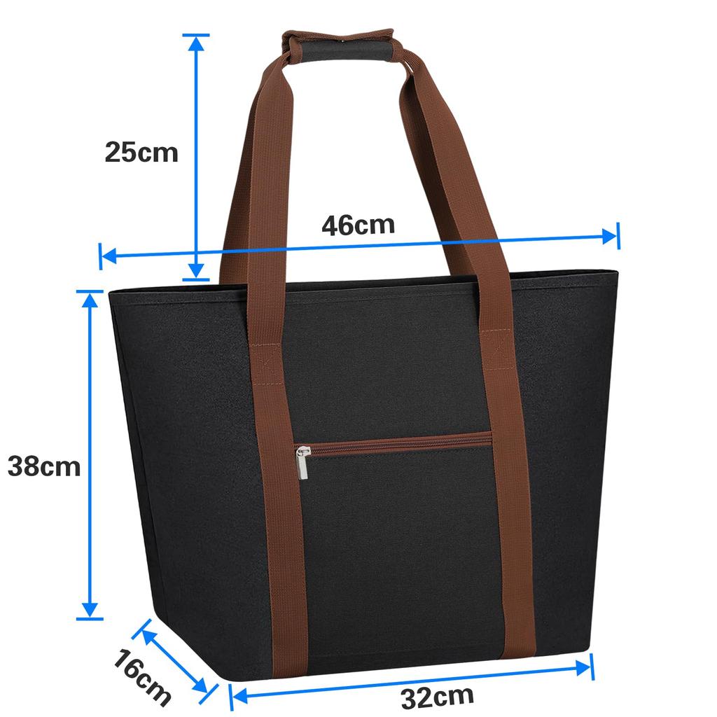 ASXSONN Insulated Lunch Large Can Be Carried by Hand or Over the Holds A4 Perfect for and Picnics Bag, Capacity, Foldable, Zippered, Shoulder, Unisex,