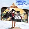 Mo Dao Zu Shi Print Beach Towel, Large Soft Quick Dry Towel for Beach Camping Swimming