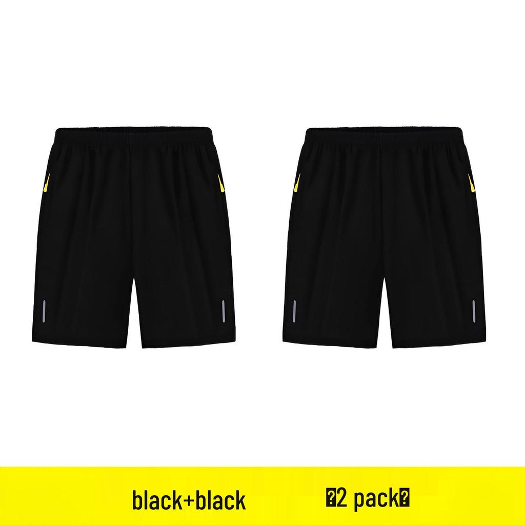 New Men's Quick-Dry Ice Silk Sports Shorts - Breathable, Loose Fit, Five-Point Beach Design