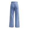 Jeans da donna a vita alta lavati, pantaloni alla moda versatili a gamba dritta