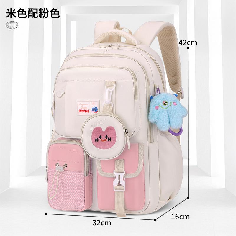 Korean Fashion Teen School Bags Middle School Students Rucksack Girls Cute Backpacks Large-Capacity Multiple Pockets Book Bag