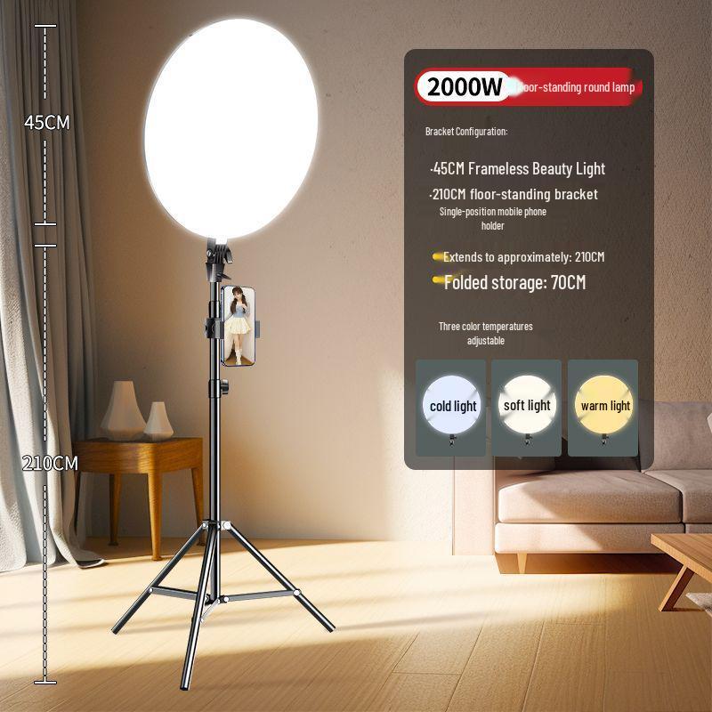 Full Screen Shadowless LED Beauty Studio Key Light for Professional Live Streaming