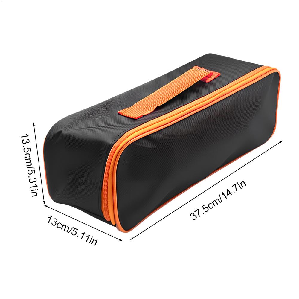 

Car Tool Bag Oxford Waterproof Vacuum Cleaner Pouch Divided Compartment Tool Bags with Fixing Straps for Drivers Cars Vehicles чорний