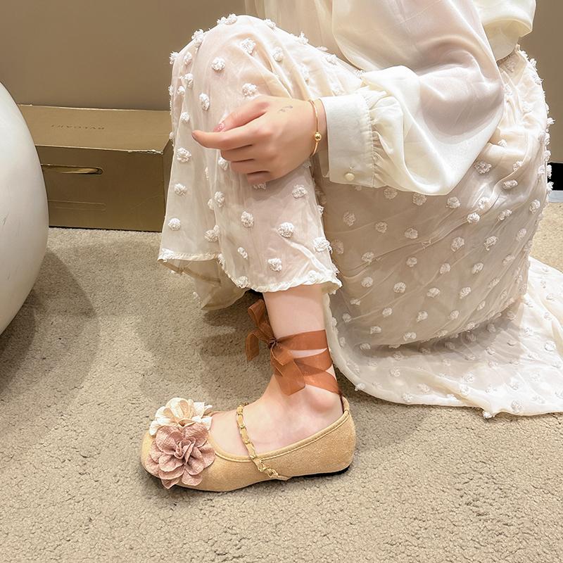 Fashion Flower Women Mary Jane Shoes Elegant Dress Lolita Woman Sandals 2025 New Fashion Cozy Designer Shoes Luxury Soft Chaussure Femme