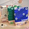 Desktop Permanent Calendar with Wood Stand ABS Permanent Countdown Calendar with 3 Rings for Office Desk Date Reminder