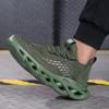 YRZL Men Sports Running Green Jogging Shoes Casual Sneakers Outdoor Breathable Mesh Man Light Shock-absorption Tennis Men