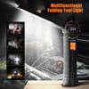 Rechargeable LED Flashlight Work Light with Magnet & Hook, Waterproof for Job Site Security Night Work Outdoor Camping Emergency