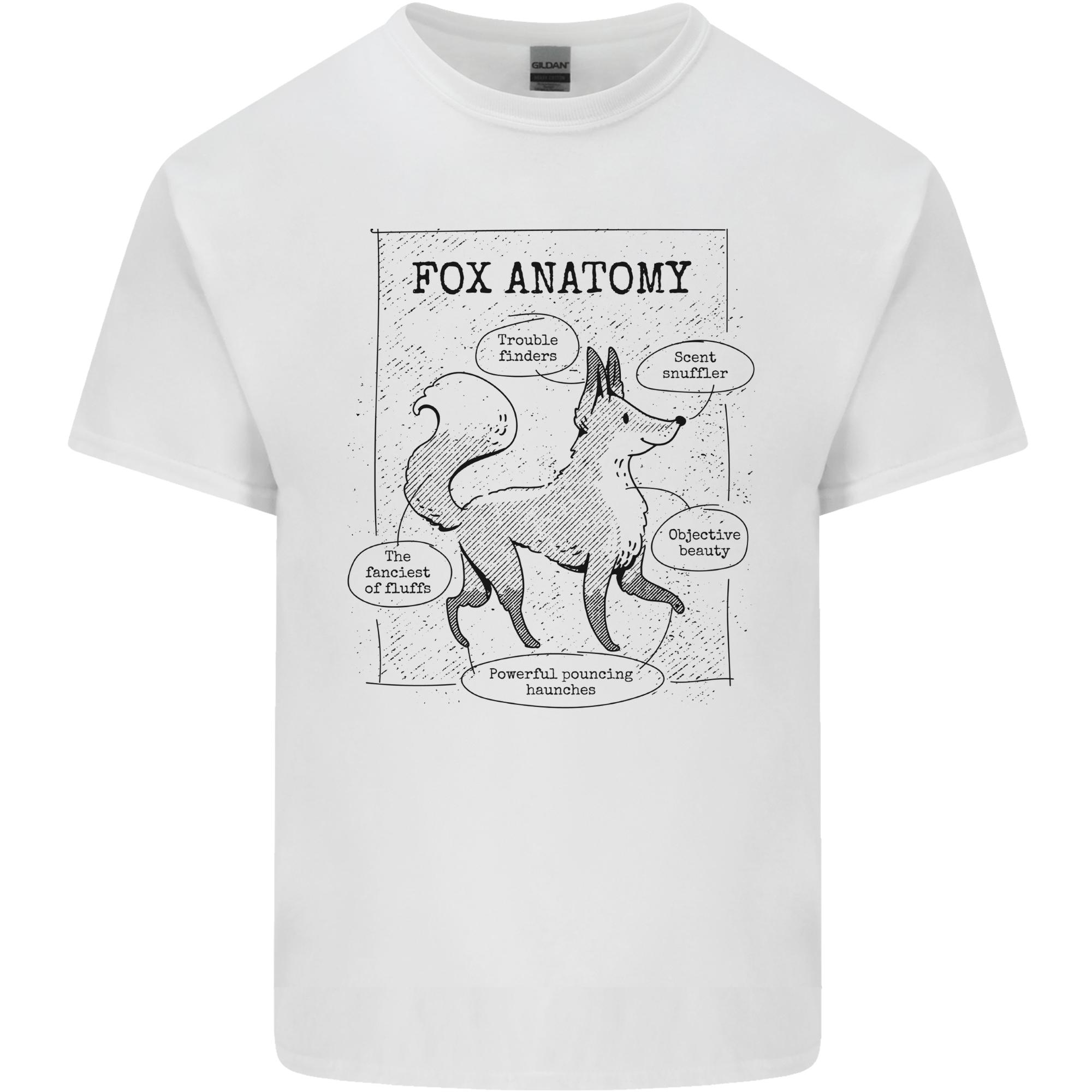 Fox Anatomy Unisexs Light Cotton TShirt S