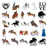 50 Equestrian Graffiti Sports Stickers - Creative, DIY, Waterproof for Skateboards & Luggage