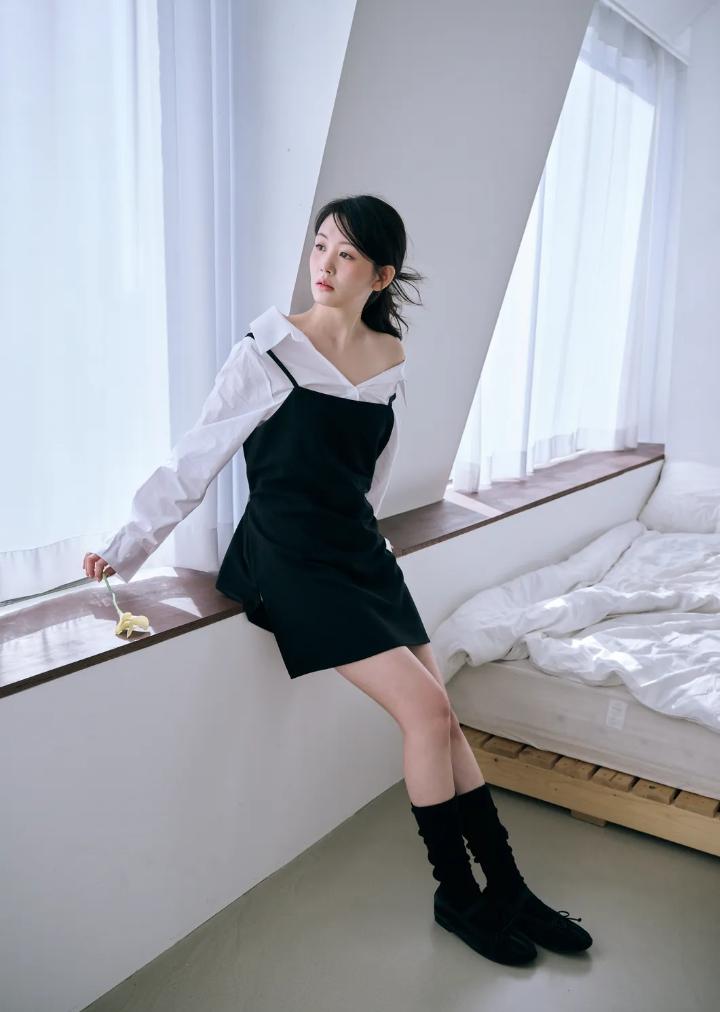 Bisou Ali Two-Way Simple Dress Black