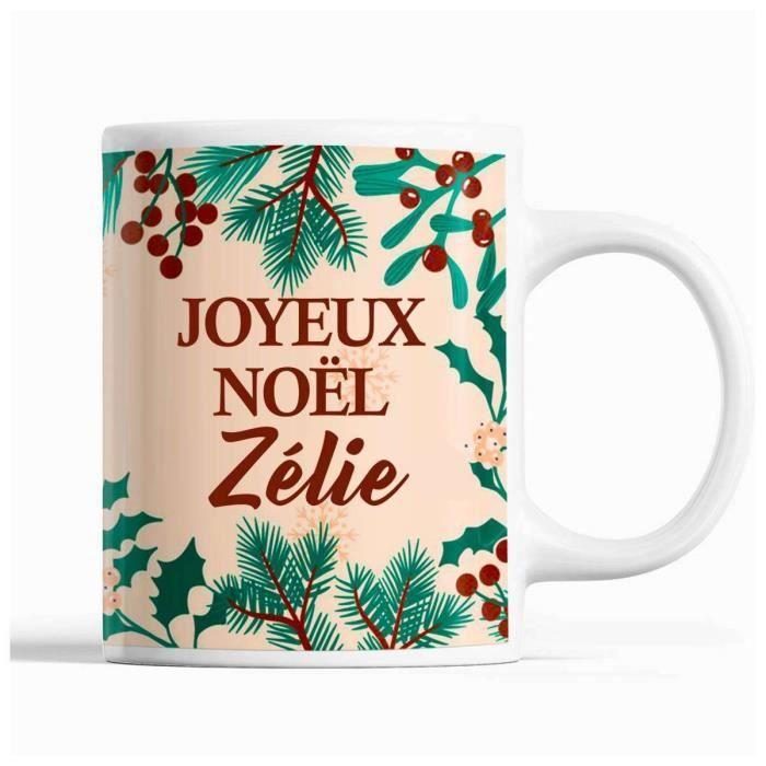Mug - Zélie - Noël - Beige - 325 ml - Résistant lave-vaisselle et micro-onde