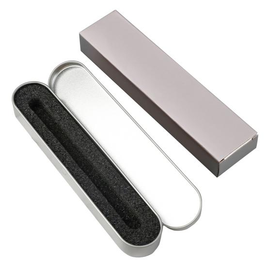 Metal Pencil Case Empty Hinged Tin Box with Foam Padding Rust-Proof Shatterproof Organizer for Pens Pencils Makeup Brushes School Office