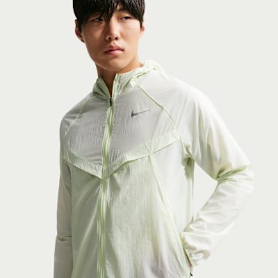 Nike Running Jackets Men s Slight Yellow Green Hooded Moderate Other 2XL