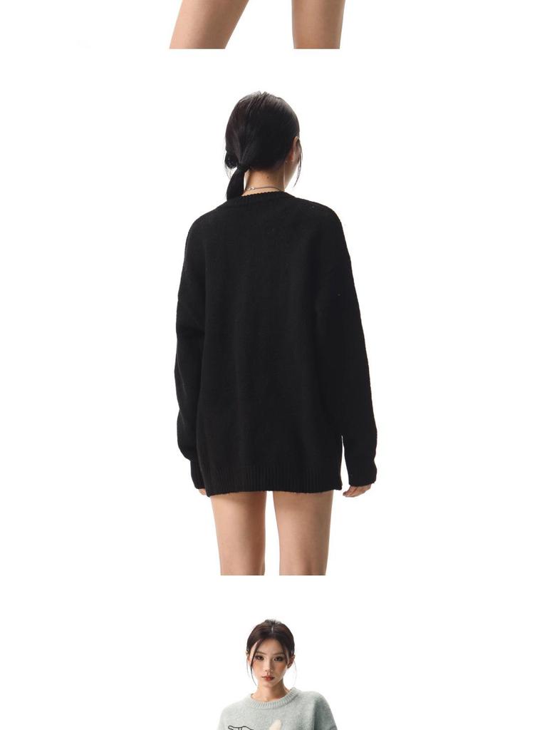 CTB Retro Sweter z Gwiazdą Piwną i Rozgwiazdą - Unisex Luźny Krój z Haftem Muszli na Jesień/Zimę