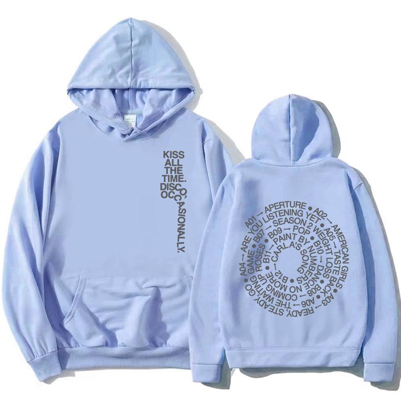 HarryStyles KISS ALL THE TIME. DISCO, OCCASIONALLY. Hoodies Album Graphic Print Sweatshirts Women Clothing Fleece Hoodie