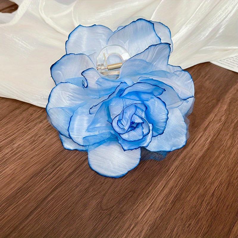 Elegant Vintage Floral Hair Claw Clip, Large Plastic Flower-Shaped Hair Accessory for Women, Fashionable Daily Wear and Party Headwear