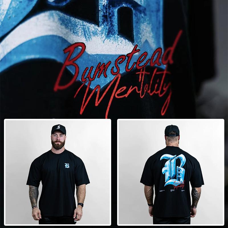 New Gym Fitness T-shirt Loose Oversized Cotton Men Short Sleeves Bodybuilding Sports Tees Summer Training Workout Jogging Tops