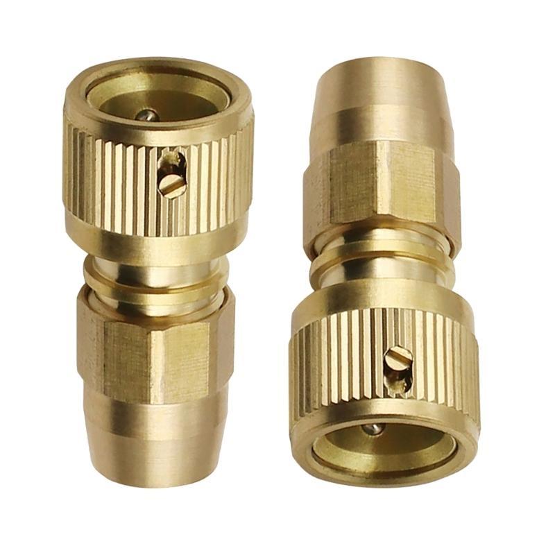 2pcs Brass Connectors Hose Repair Adapters for Multifunction Garden Hose Application