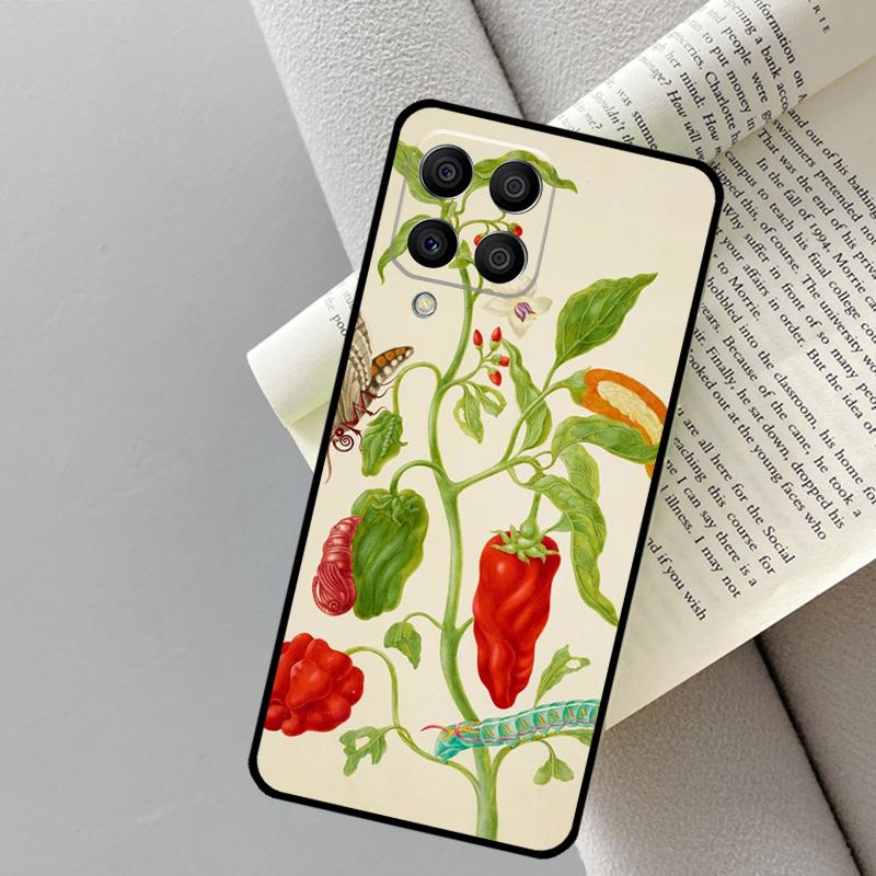 Red Chilli Pepper Pattern For Samsung Galaxy M16 M11 M21 M31 M13 M33 M35 M53 M55 M15 M14 M34 M54 M12 M32 M52 M06 Case