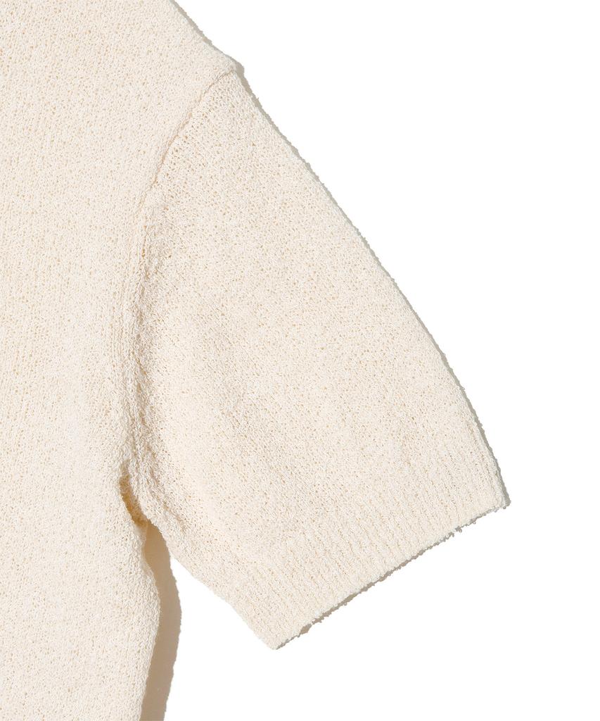 LEE Women'S Boucle Short Sleeve Knit Ivory