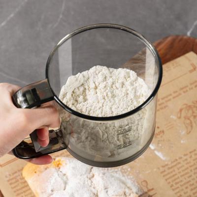 250 ml Kunststoffbecher Mehlsieb, feinmaschig, einfach zu bedienen, sauber, multifunktional, kompakte Größe, Mehlsieb