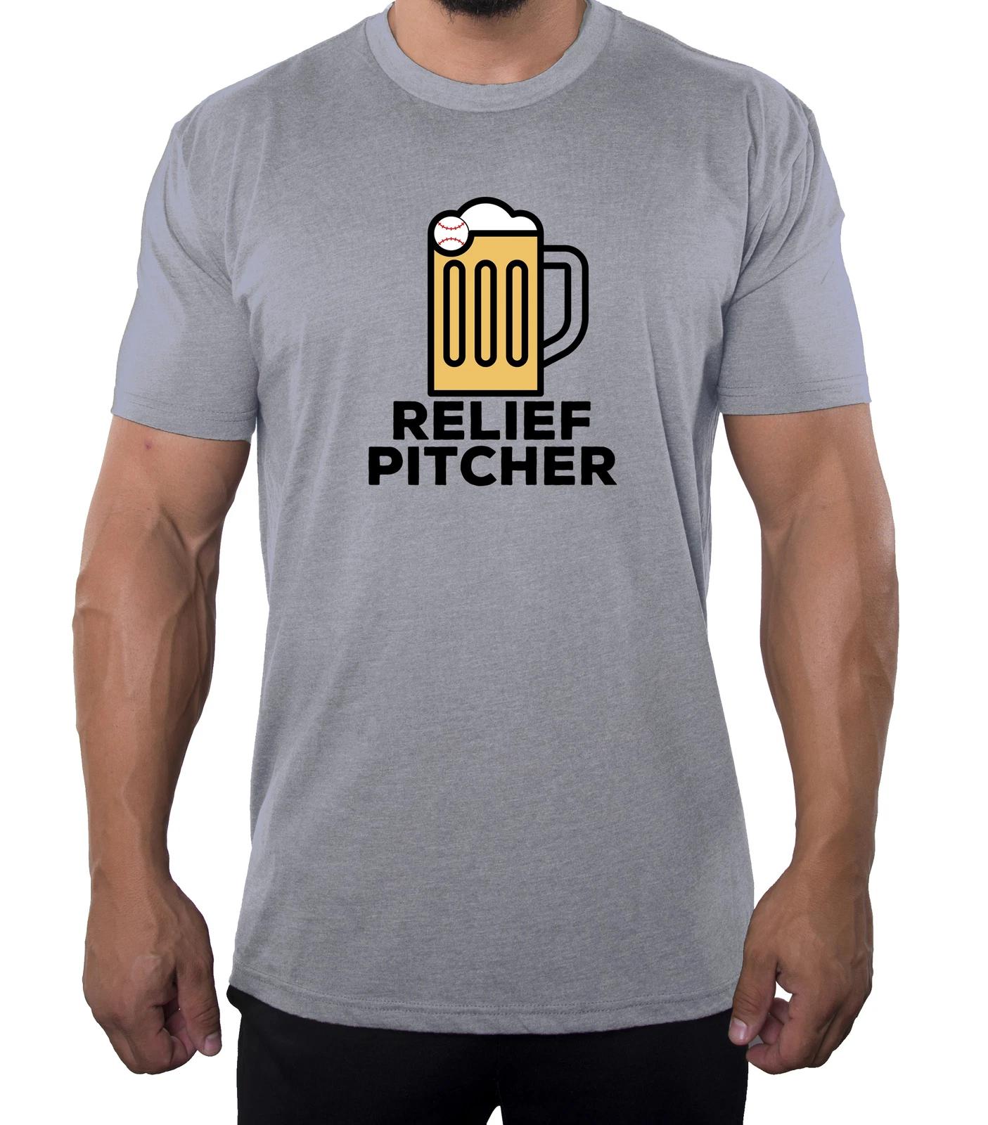 Relief Pitcher, Men s Funny Baseball T-Shirt, Beer Shirts S