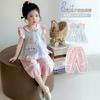 Girl's Summer Cute Rabbit Lace Set 2026 New Style Baby Girl's Elegant Doll Neck Small Flying Sleeve Two Piece Set