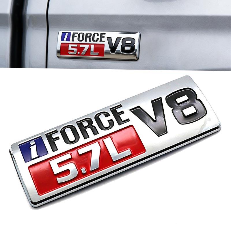 3D ABS 5.7L V8 Car Trunk Sticker For Toyota Tundra Displacement Modification Parts J33
