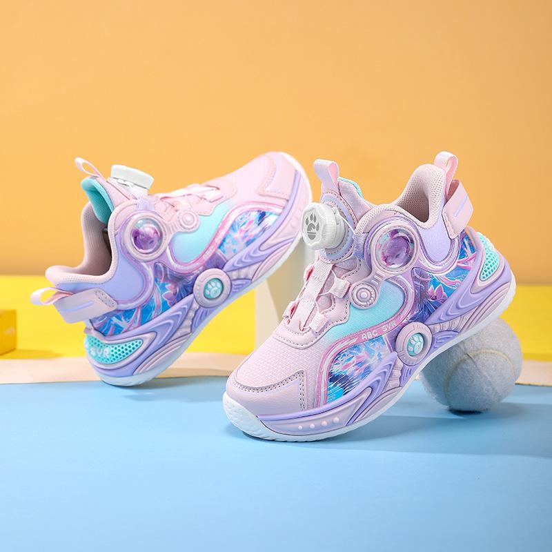 Girls' basketball shoes2026Spring new children's running training shoes, non-slip, shock-absorbing, trendy girls' sports shoes