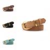 Womens Retro Pu Leather Belt With Metal Pin Buckle For Casual And Office Wear
