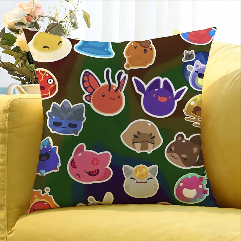 cute Naughty Slime Rancher Various Sizes Square Pillow Case For Car Home Bedchamber Decor