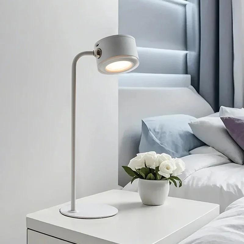 LED Table Lamps Charging Touch Double Sided Circular Desktop Decorative Magnetic Wall Light Three Color Dimming Table Light