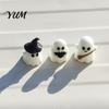 Cute Party Favors for Kids Halloween Luminous Mini Ghost Figurines, Glow In The Dark Decorative Miniatures Miniature Statue Micro Landscape,