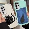 Think Cat Soft Phone Cover Case for Samsung Galaxy A26 S20 FE A25 S23 Plus S25 S21 S22 Ultra S24 A35 A36 A54 A55 A24 A34