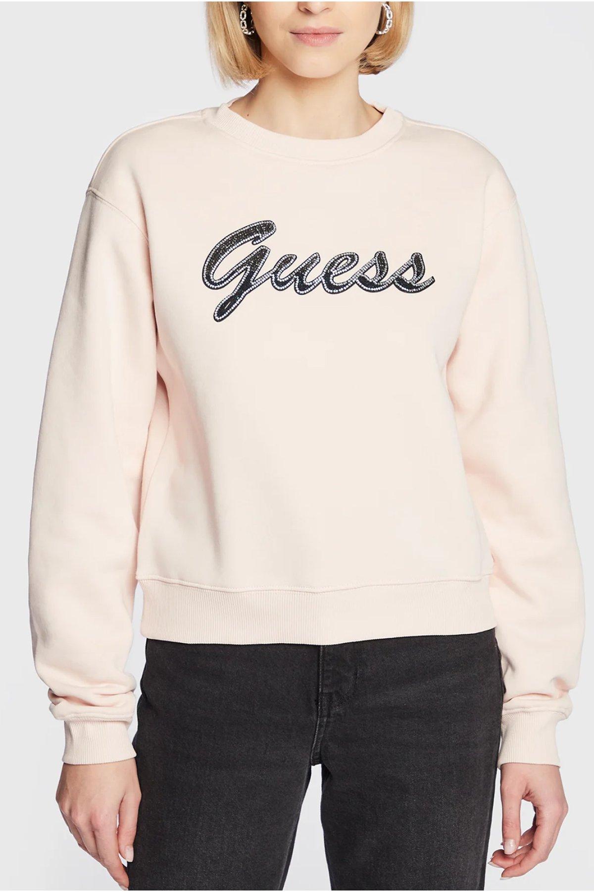 Guess Beige Sweatshirt Baumwolle Frau Alona - Bild 3