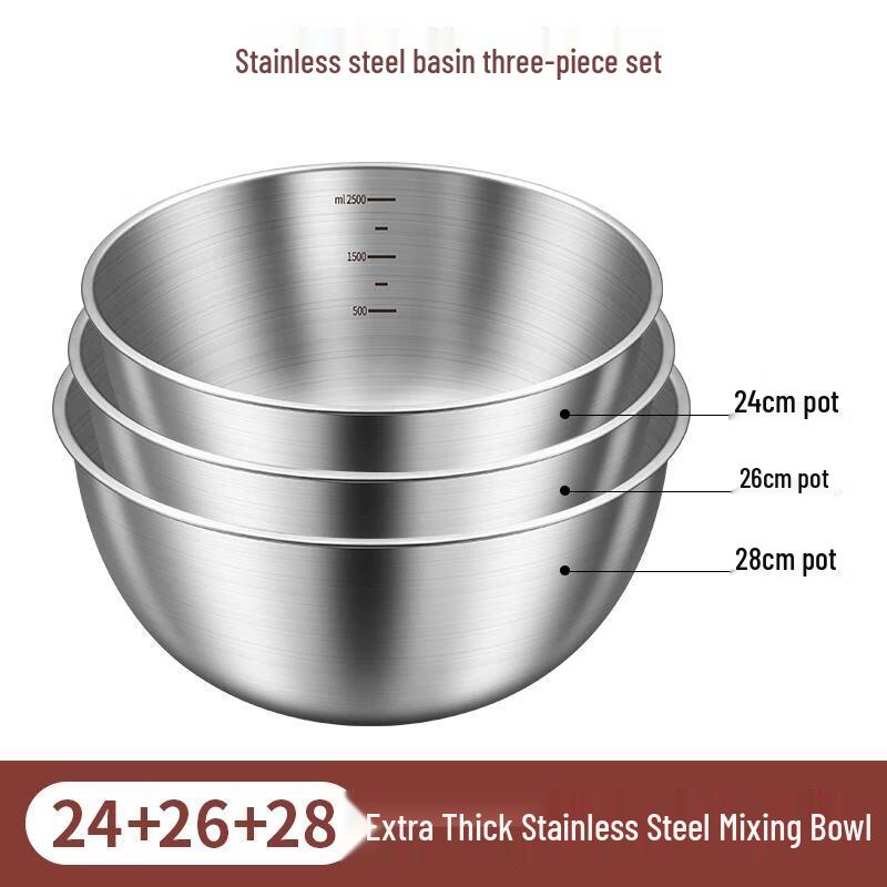 

HANDUNYOU Набор мисок из нержавеющей стали 304 для смешивания