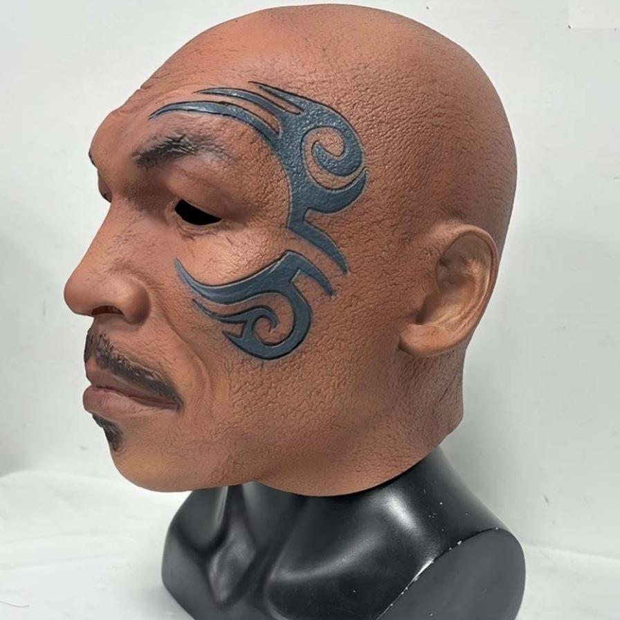 Tyson Head Mask Funny Latex Mask Halloween Cosplay Party Carnival Costume Props